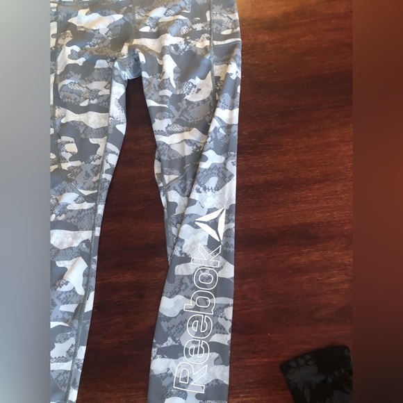Grey/white camouflage tights with pockets, comfortable - Picture 2 of 4